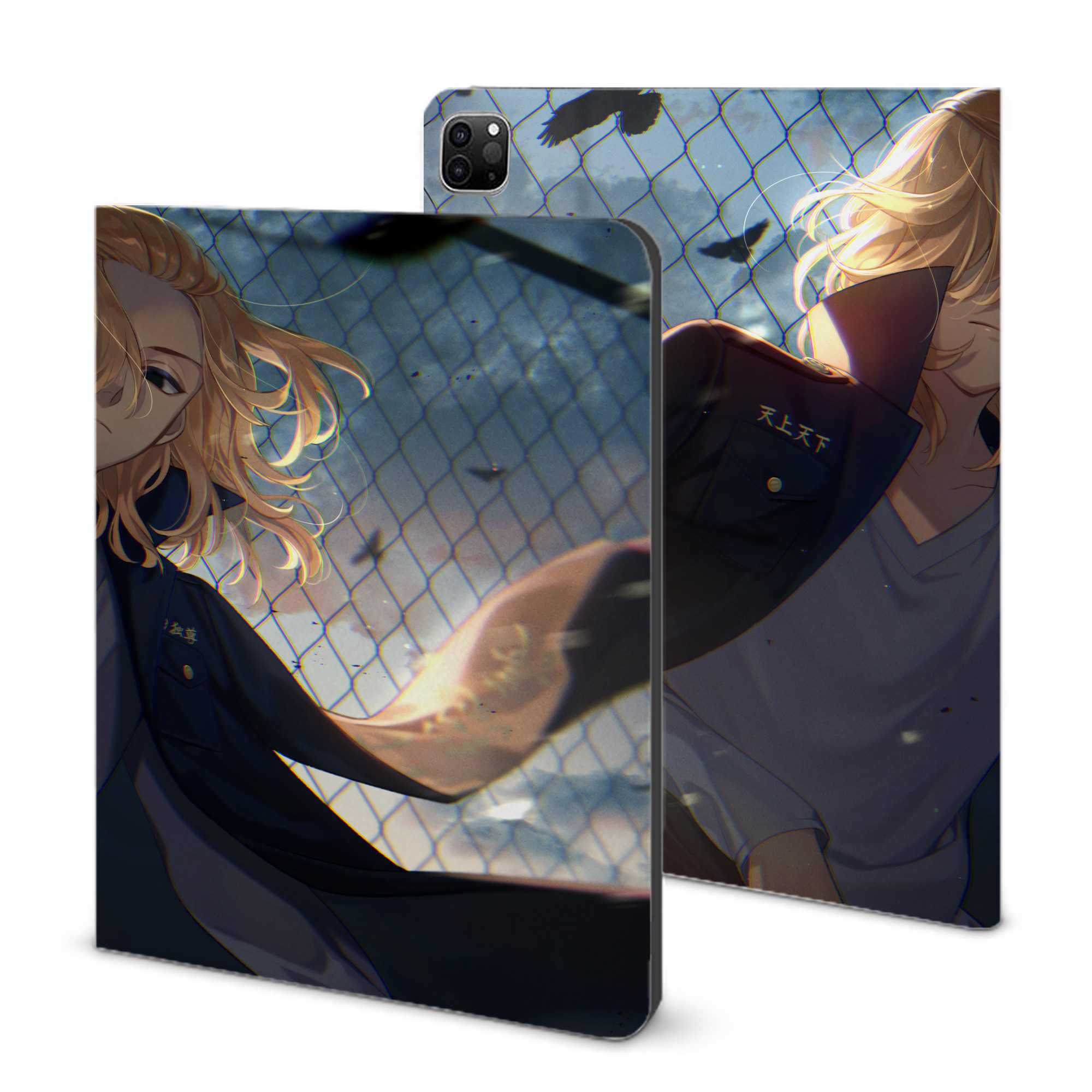 （画像用） 東京リベンジャーズ Tokyo Revengers IPad ケース ブック型 PUレザー TPU 耐衝撃 軽量 薄型 ペン収納なし 全面保護 IPad 各モデル対応